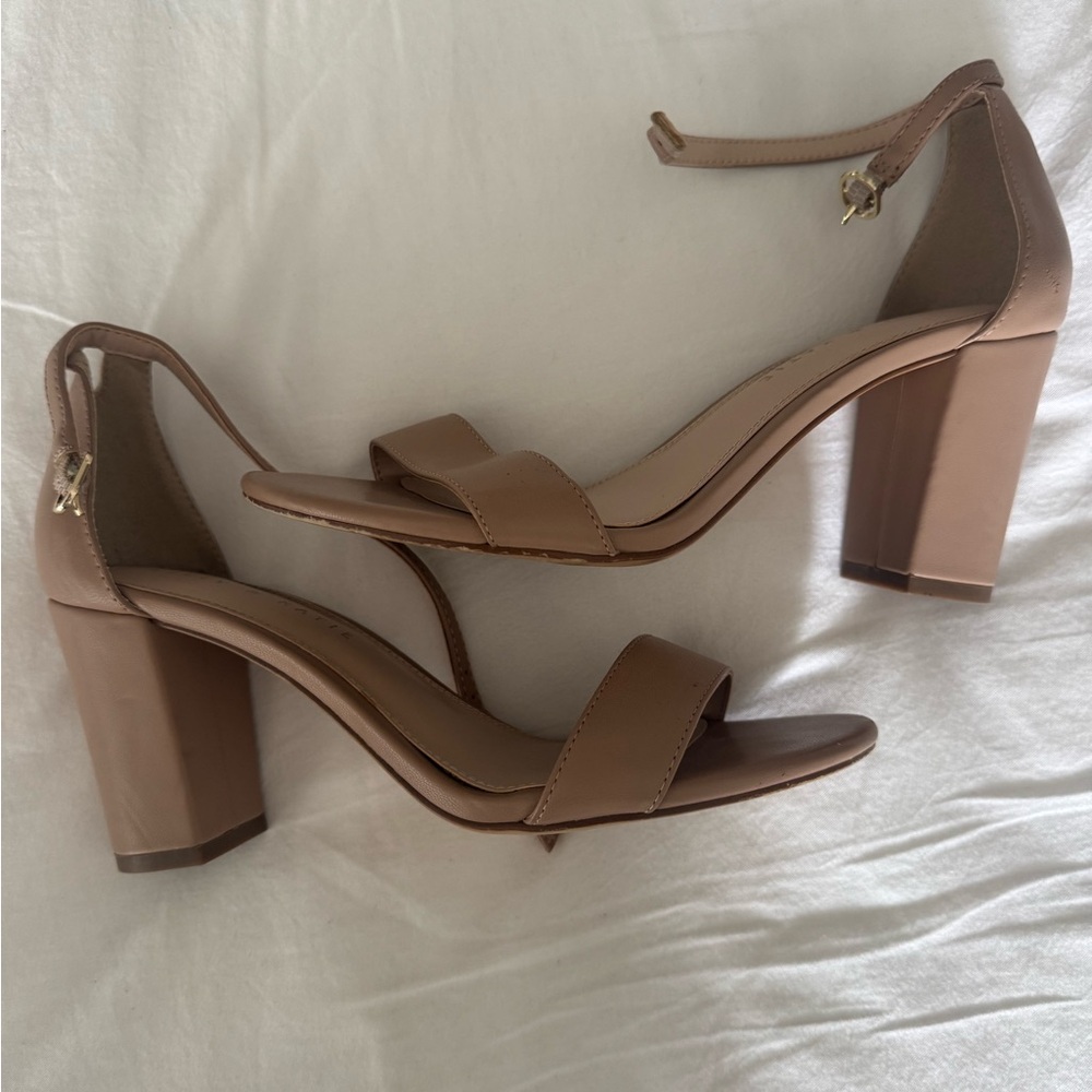 Kelly & Katie Tan Block Heel Sandals